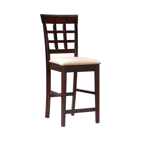 Coaster Clanton Upholstered Counter Height Stools Cappuccino and Tan (Set of 2) Model 100209