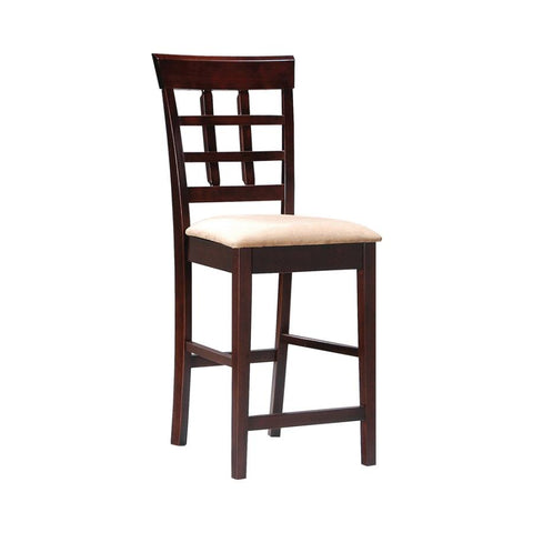 Coaster Clanton Upholstered Counter Height Stools Cappuccino and Tan (Set of 2) Model 100209