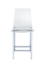 Coaster Juelia Counter Height Stools Chrome and Clear Acrylic (Set of 2) Model 100265