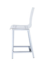 Coaster Juelia Counter Height Stools Chrome and Clear Acrylic (Set of 2) Model 100265