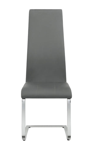 Coaster Montclair Upholstered High Back Side Chairs Grey and Chrome (Set of 4) Model 100515GRY