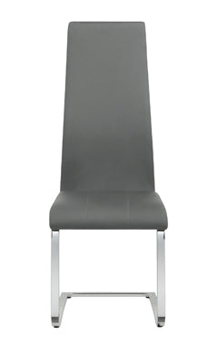 Coaster Montclair Upholstered High Back Side Chairs Grey and Chrome (Set of 4) Model 100515GRY