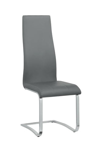 Coaster Montclair Upholstered High Back Side Chairs Grey and Chrome (Set of 4) Model 100515GRY