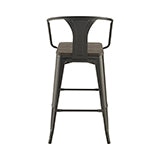 Coaster Geneva Wooden Seat Bar Stools Dark Elm and Matte Black (Set of 2) Model 100737