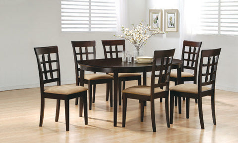Coaster Gabriel Oval Dining Table Cappuccino Model 100770