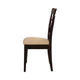 Coaster Gabriel Lattice Back Side Chairs Cappuccino and Tan (Set of 2) Model 100772