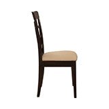 Coaster Gabriel Lattice Back Side Chairs Cappuccino and Tan (Set of 2) Model 100772