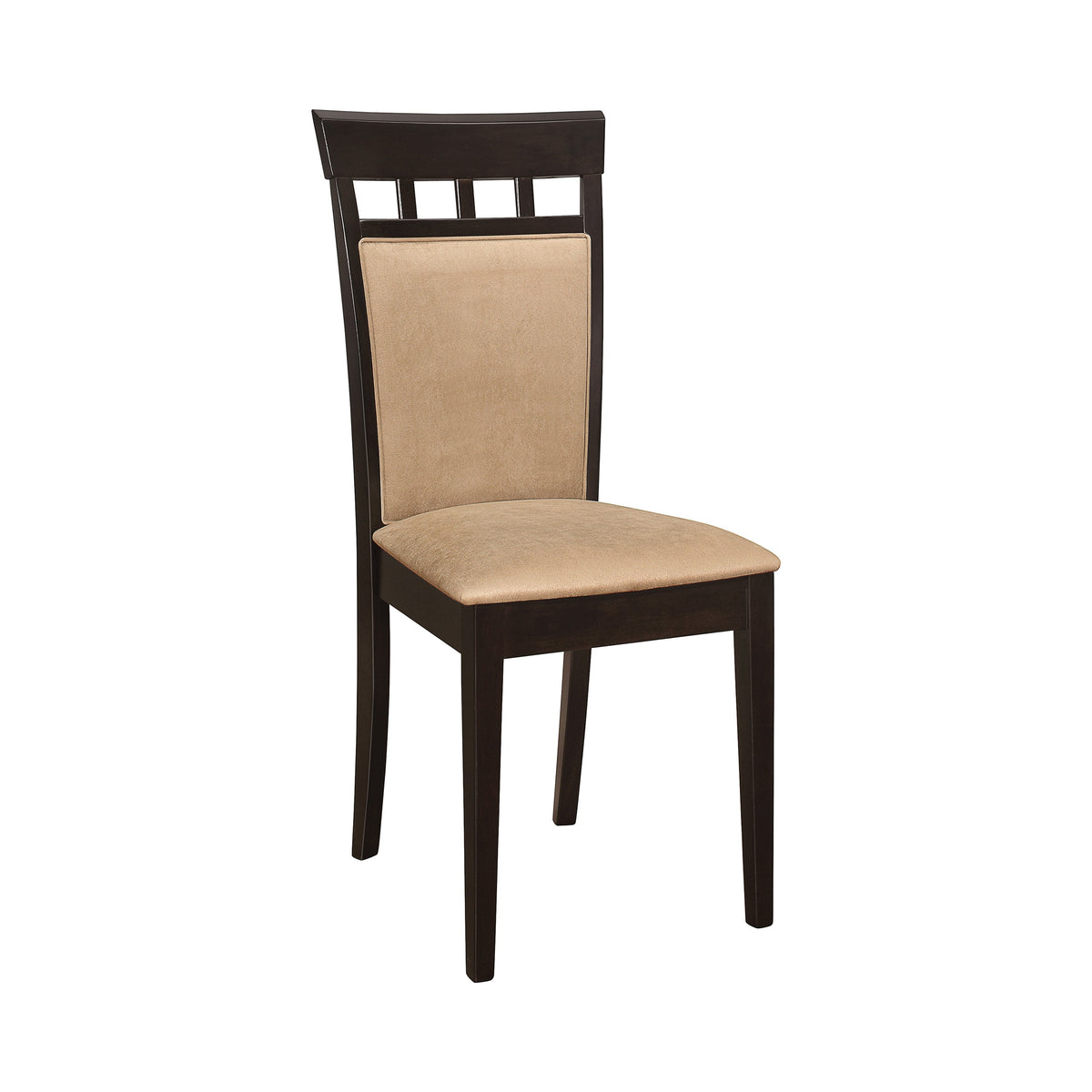 Coaster Gabriel Upholstered Side Chairs Cappuccino and Tan (Set of 2) Model 100773