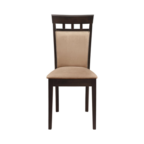 Coaster Gabriel Upholstered Side Chairs Cappuccino and Tan (Set of 2) Model 100773