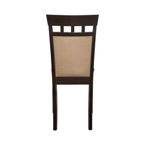 Coaster Gabriel Upholstered Side Chairs Cappuccino and Tan (Set of 2) Model 100773