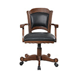 Coaster Turk Game Chair with Casters Black and Tobacco Model 100872