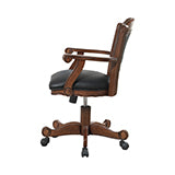 Coaster Turk Game Chair with Casters Black and Tobacco Model 100872
