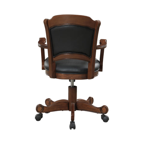 Coaster Turk Game Chair with Casters Black and Tobacco Model 100872