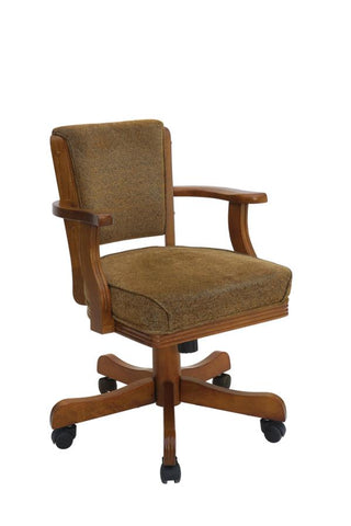 Coaster Mitchell Upholstered Game Chair Olive-brown and Amber Model 100952