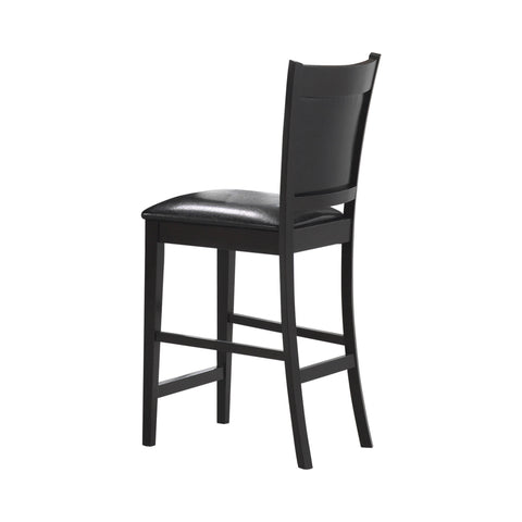 Coaster Jaden Upholstered Counter Height Stools Black and Espresso (Set of 2) Model 100959