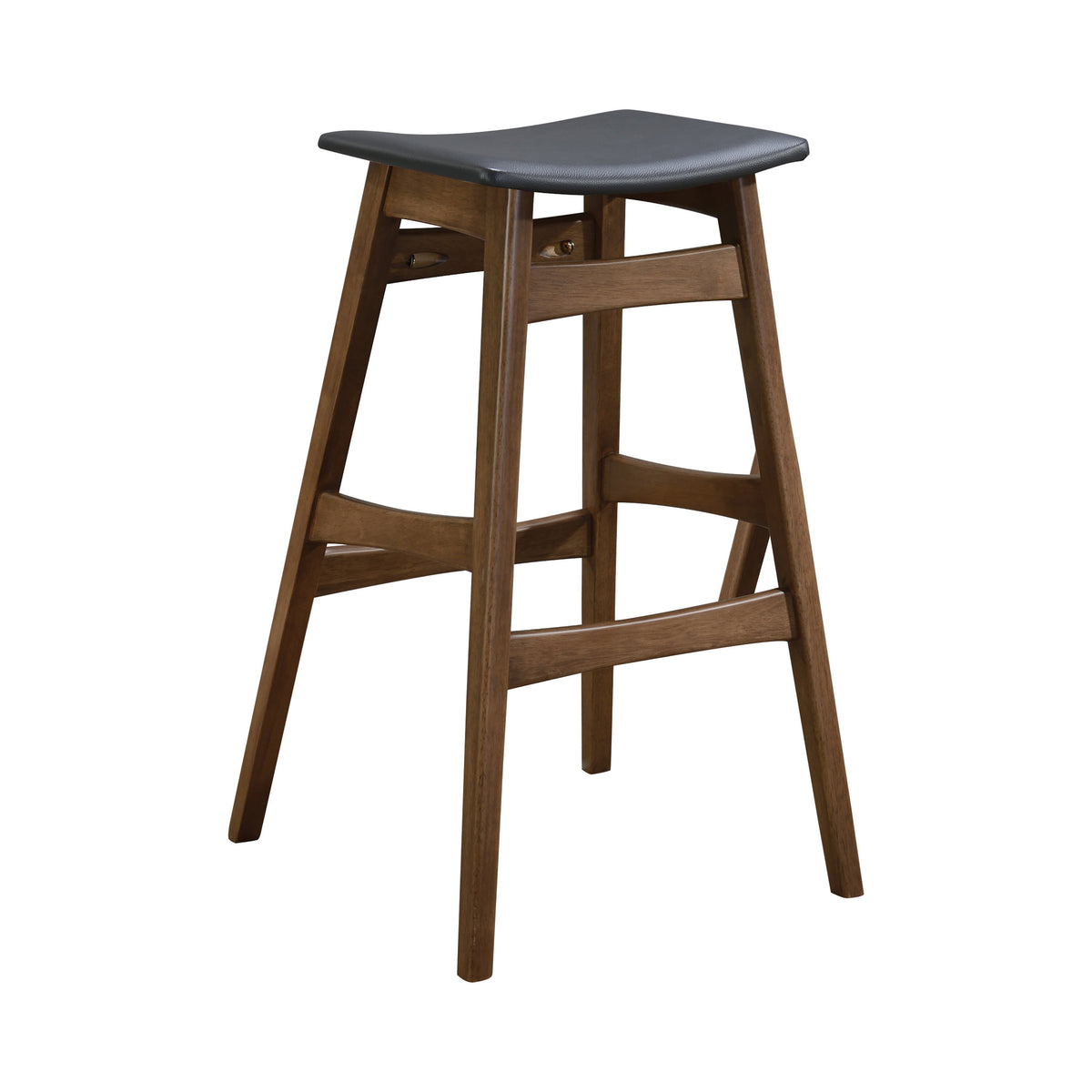 Coaster Finnick Tapered Legs Bar Stools Dark Grey and Walnut (Set of 2) Model 101437