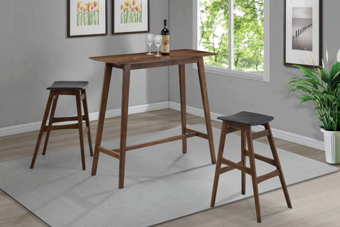 Coaster Finnick Tapered Legs Bar Stools Dark Grey and Walnut (Set of 2) Model 101437