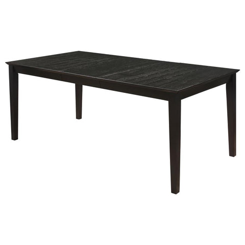 Coaster Louise Rectangular Dining Table with Extension Leaf Black Model 101561