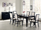 Coaster Louise Upholstered Dining Side Chairs Black and Cream (Set of 2) Model 101562