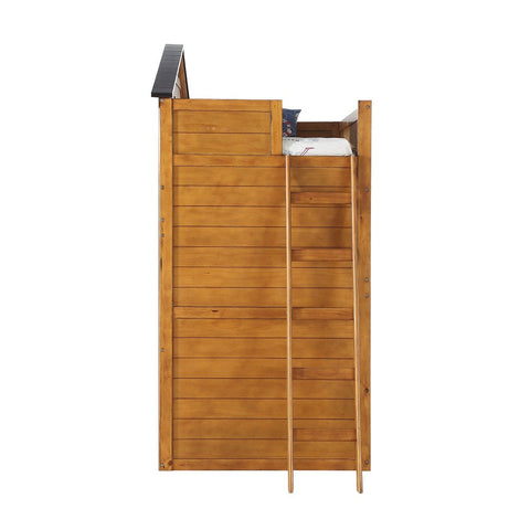 ACME Tree House Rustic Oak Twin Loft Bed Model 10160