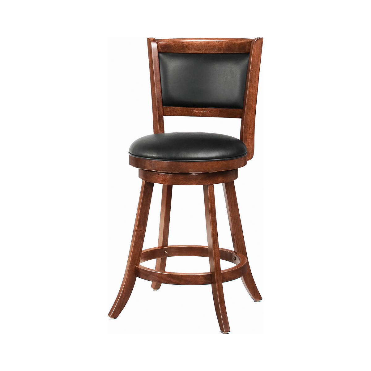 Coaster Broxton Upholstered Swivel Counter Height Stools Chestnut and Black (Set of 2) Model 101919