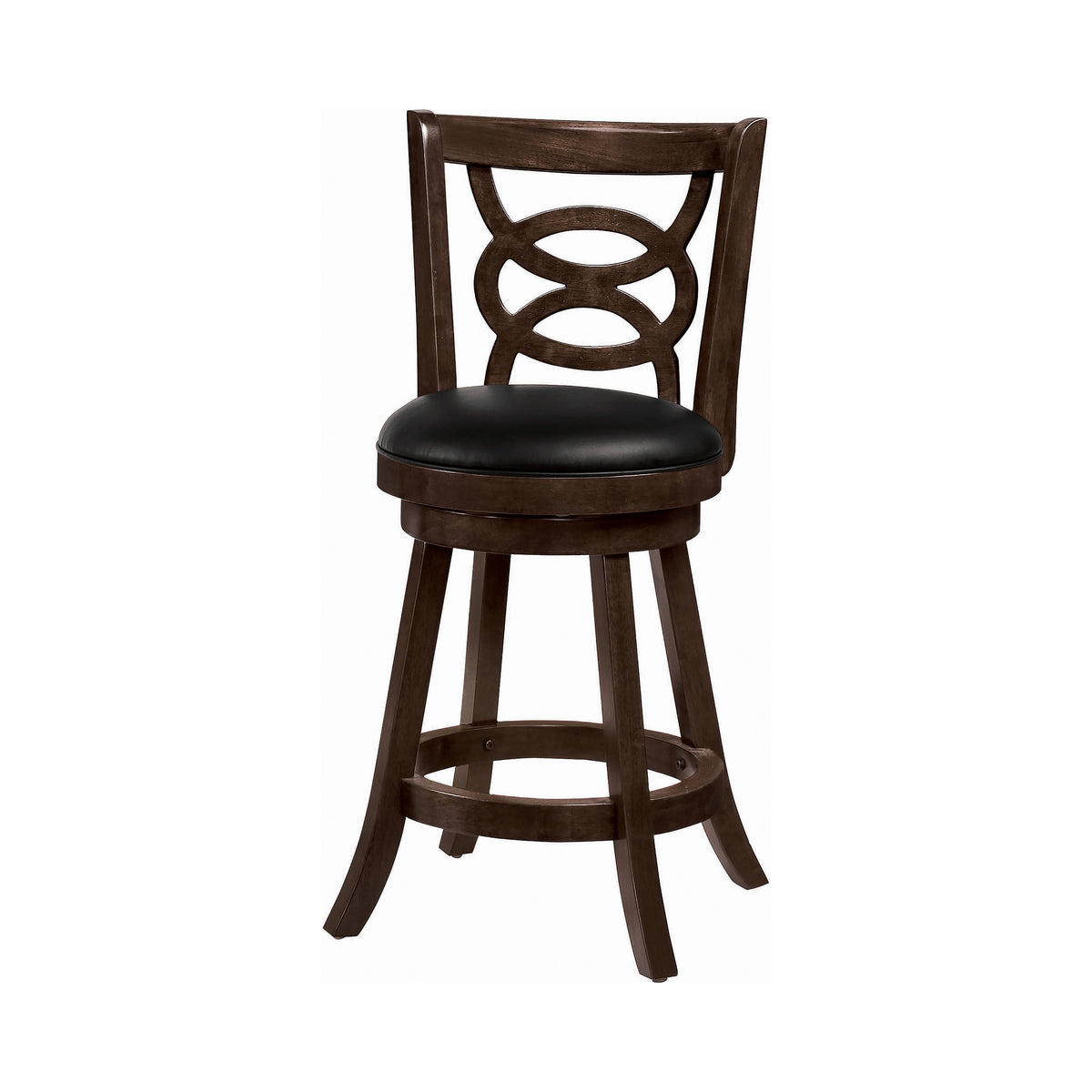 Coaster Calecita Swivel Counter Height Stools with Upholstered Seat Cappuccino (Set of 2) Model 101929