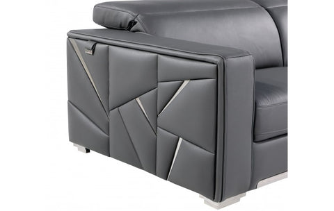 1120 DivanItalia Dark Gray Sofa – Top Grain Italian LeatherModel:  1120-DK-GREY-S
