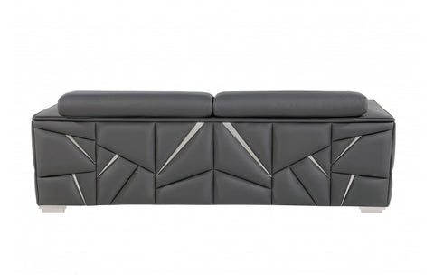 1120 DivanItalia Dark Gray Loveseat – Top Grain Italian LeatherModel:  1120-DK-GREY-L
