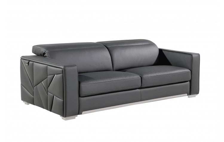 1120 DivanItalia Dark Gray Sofa – Top Grain Italian LeatherModel:  1120-DK-GREY-S