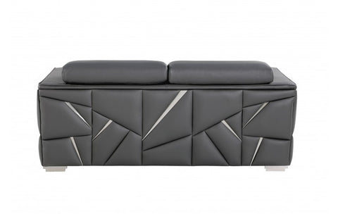 1120 DivanItalia Dark Gray Sofa – Top Grain Italian LeatherModel:  1120-DK-GREY-S