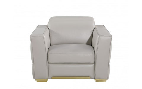 1120 DivanItalia Light Gray Chair – Top Grain Italian LeatherModel:  1120-LT-GREY-CH