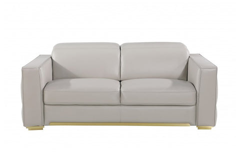 1120 DivanItalia Light Gray Loveseat – Top Grain Italian LeatherModel:  1120-LT-GREY-L