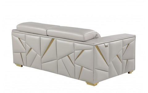 1120 DivanItalia Light Gray Loveseat – Top Grain Italian LeatherModel:  1120-LT-GREY-L