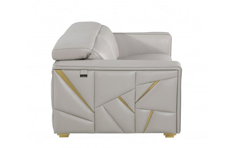 1120 DivanItalia Light Gray Loveseat – Top Grain Italian LeatherModel:  1120-LT-GREY-L