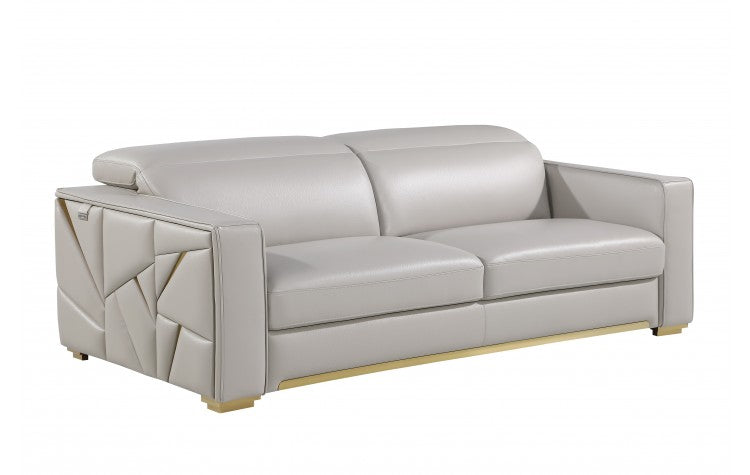 1120 DivanItalia Light Gray Sofa – Top Grain Italian LeatherModel:  1120-LT-GREY-S