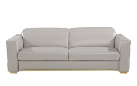 1120 DivanItalia Light Gray Sofa – Top Grain Italian LeatherModel:  1120-LT-GREY-S