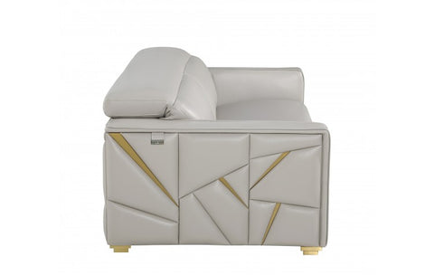 1120 DivanItalia Light Gray Sofa – Top Grain Italian LeatherModel:  1120-LT-GREY-S