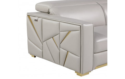 1120 DivanItalia Light Gray Sofa – Top Grain Italian LeatherModel:  1120-LT-GREY-S