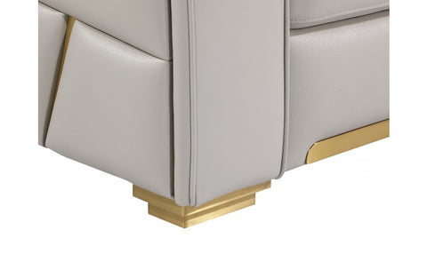 1120 DivanItalia Light Gray Loveseat – Top Grain Italian LeatherModel:  1120-LT-GREY-L