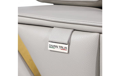 1120 DivanItalia Light Gray Loveseat – Top Grain Italian LeatherModel:  1120-LT-GREY-L