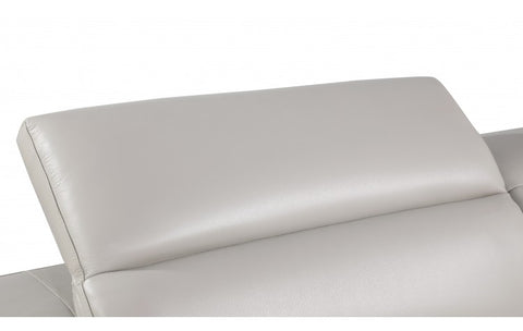 1120 DivanItalia Light Gray Sofa – Top Grain Italian LeatherModel:  1120-LT-GREY-S