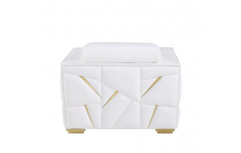 1120 DivanItalia White Chair – Top Grain Italian LeatherModel:  1120-WHITE-CH