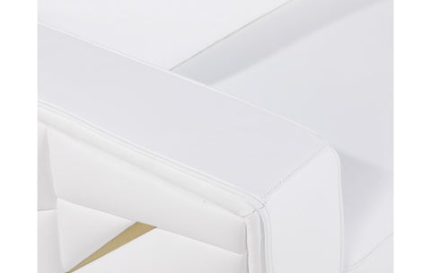 1120 DivanItalia White Sofa – Top Grain Italian LeatherModel:  1120-WHITE-S