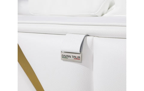 1120 DivanItalia White Sofa – Top Grain Italian LeatherModel:  1120-WHITE-S