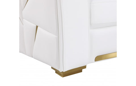 1120 DivanItalia White Sofa – Top Grain Italian LeatherModel:  1120-WHITE-S