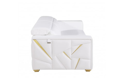 1120 DivanItalia White Loveseat – Top Grain Italian LeatherModel:  1120-WHITE-L