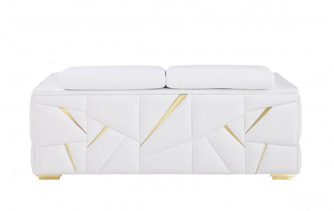 1120 DivanItalia White Loveseat – Top Grain Italian LeatherModel:  1120-WHITE-L