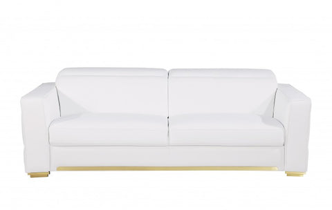 1120 DivanItalia White Sofa – Top Grain Italian LeatherModel:  1120-WHITE-S