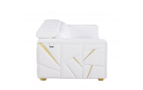 1120 DivanItalia White Sofa – Top Grain Italian LeatherModel:  1120-WHITE-S