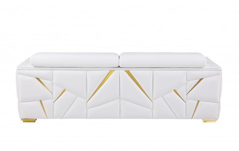 1120 DivanItalia White Sofa – Top Grain Italian LeatherModel:  1120-WHITE-S